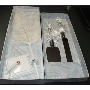 Treasure Masters Classics‎ Bridal Guest Register Pen & Cake Server Set Stainless